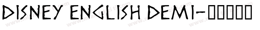 Disney English Demi字体转换